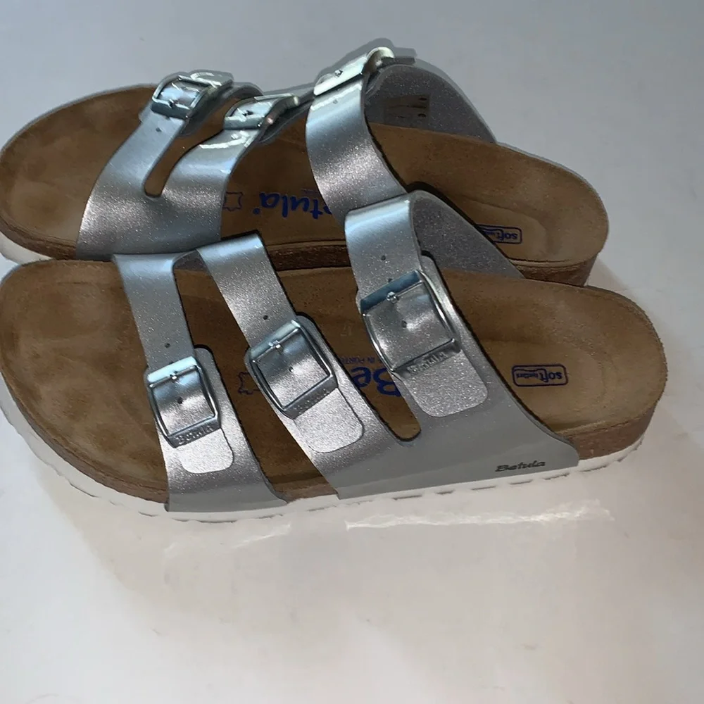 Betula Leo Silver Sandals by Birkenstock 38 - Picture 3 of 12